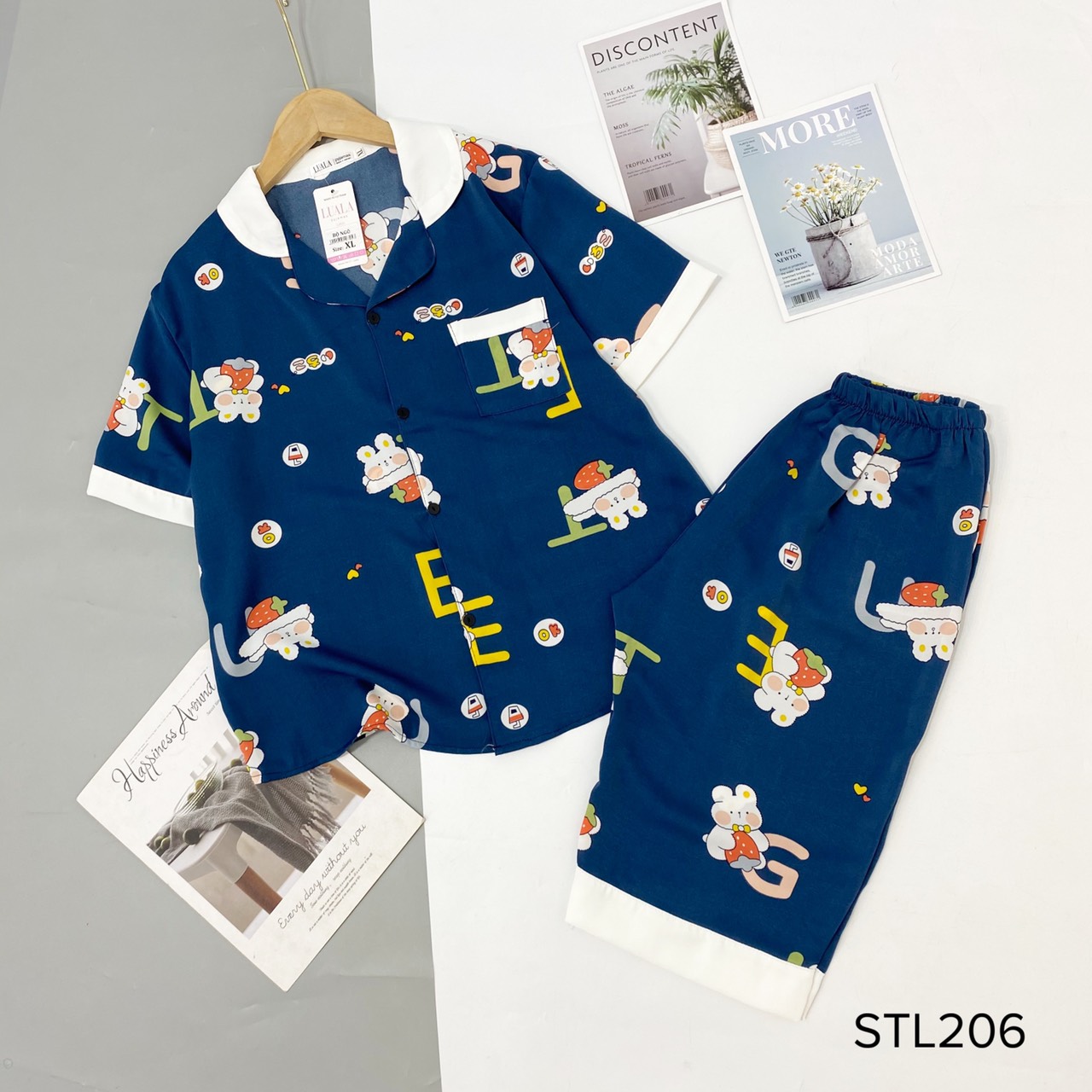 Bộ Lửng Nữ Mặc Nhà Lụa Mango Siêu Sang Xịn Mịn- Hàng Có Size