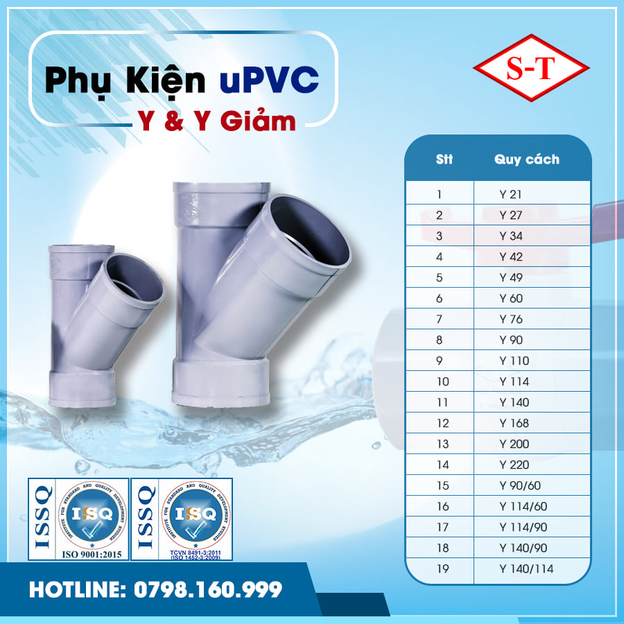 Hcm Chữ Y Nối ống Nước Ba Chạc Upvc Siêu Thành Lazadavn