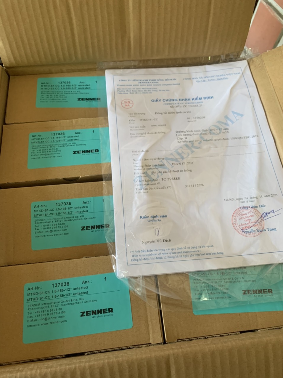 Đồng hồ đo nước ZENNER, MTKD-S1 CC Qn1,5 DN15