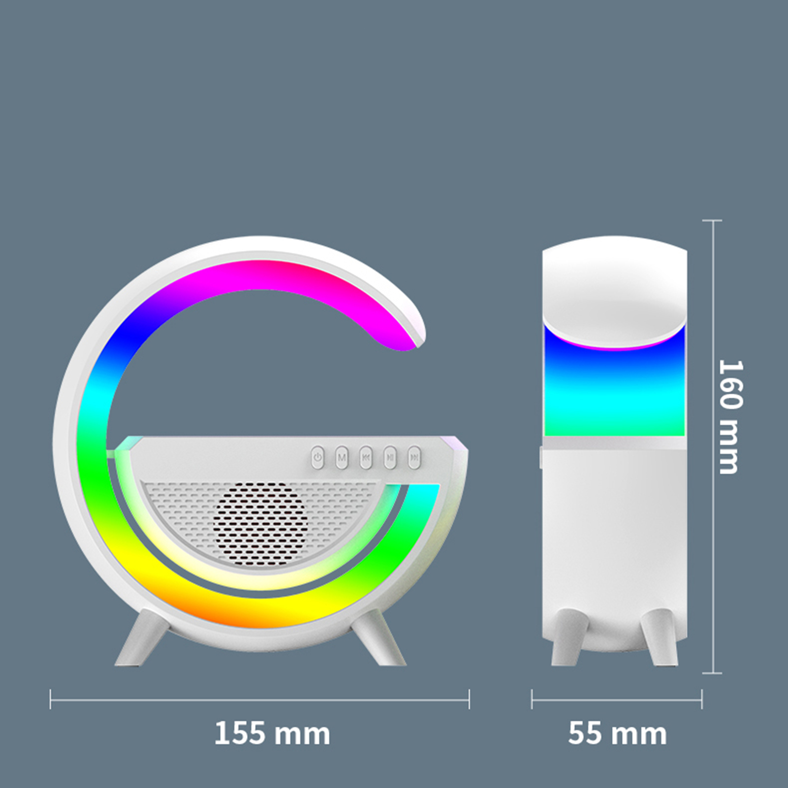 Bluetooth-compatible Speaker Lamp Wireless Charging Speaker Light Multi-functional Wireless Charger Speaker with Led Lights and Bluetooth Sync