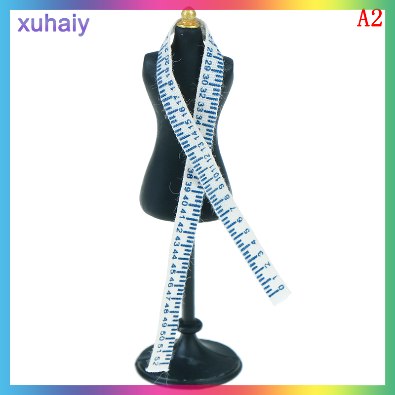 Xuhaiy Bộ thước Ma Nơ Canh Mini nhà búp bê 1:12 Đồ chơi mô hình váy mô phỏng