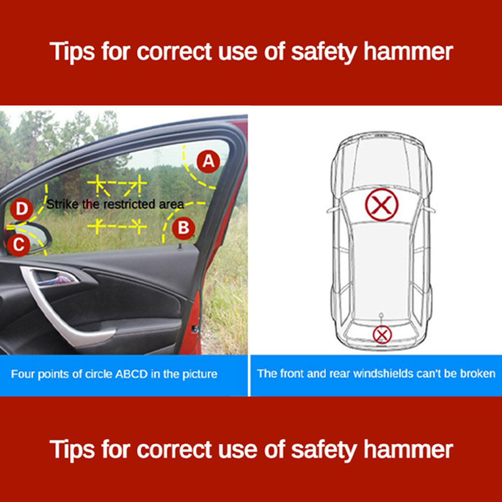 【DXY】Car Safety Hammer Window Breaker Car Multi-function Artifact Escape Hammer Car Window Breaker Window Breaker Hammer Hot sales