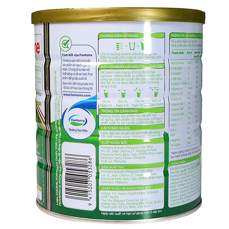 Sữa bột anlene gold 3X 800g [Date 2026]