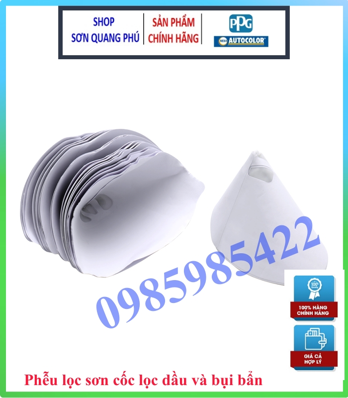 250 cái phễu lọc sơn giấy sử dụng 1 lần kích thước 9.5cmx12.5cmx18.5cm cốc lọc sơn dầu và bụi bẩn quangphupaint