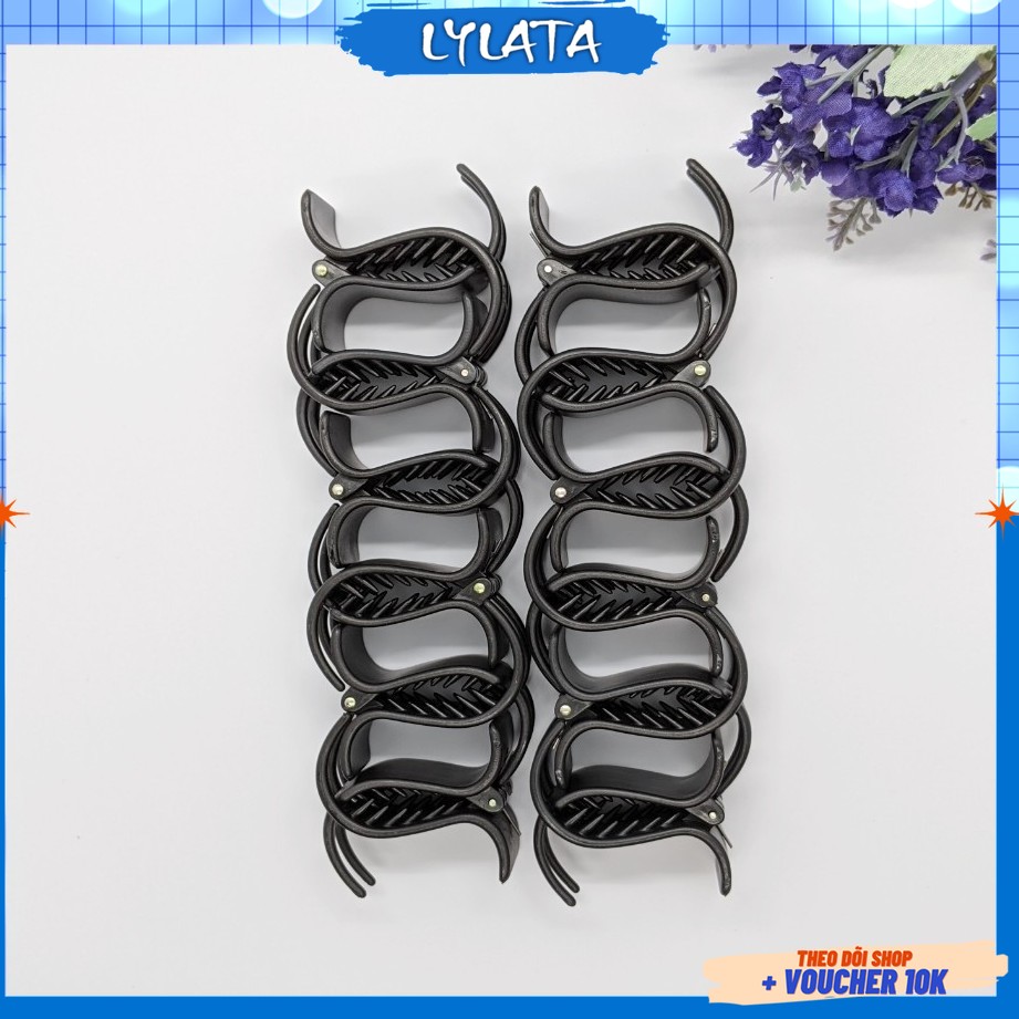 Kẹp tóc càng cua , cặp tóc càng cua đen nâu KT01