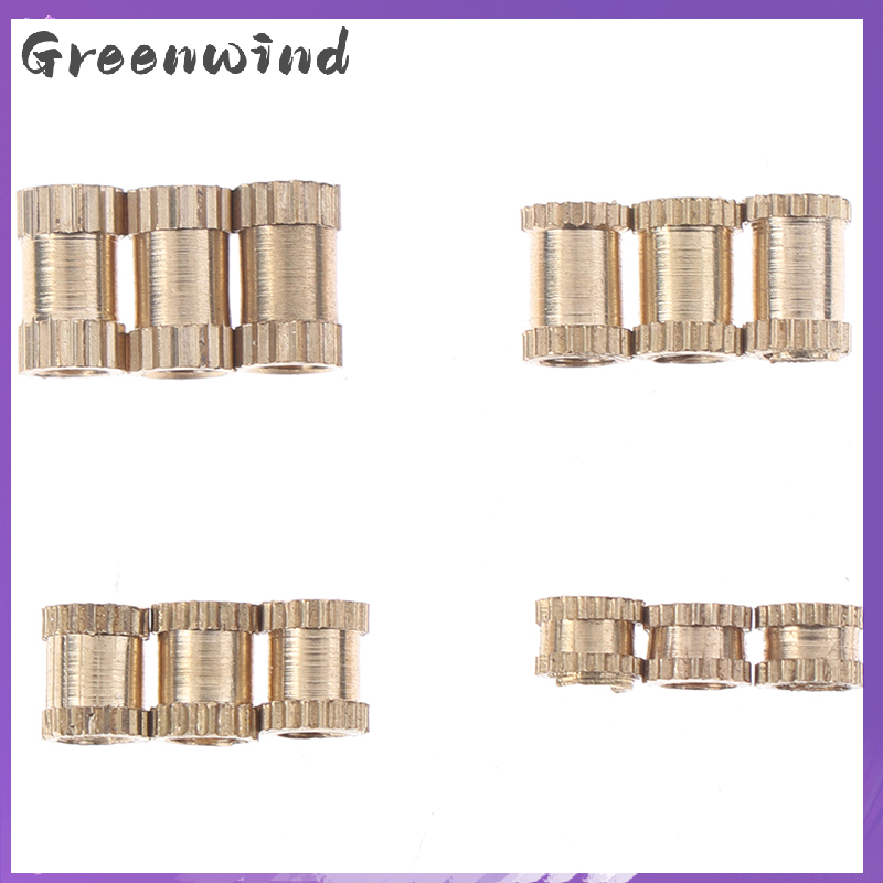 【Greenwind】 100pcs M3 hạt ép phun ren có khía bằng đồng thau chèn hạt
