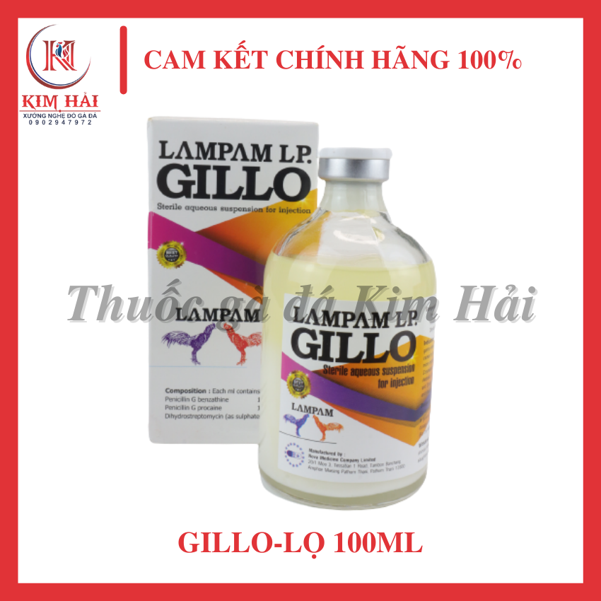 Gillo LamPam-lọ 100ml dạng chích-[tặng kèm kim tiêm]-tr.ị bách bệnh cho gà đá.