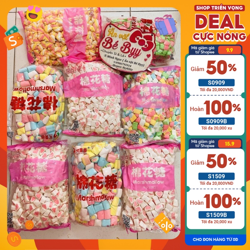 Kẹo Bông Gòn Marshmallow Chính Hãng 1Kg (ILựa Mẫu)