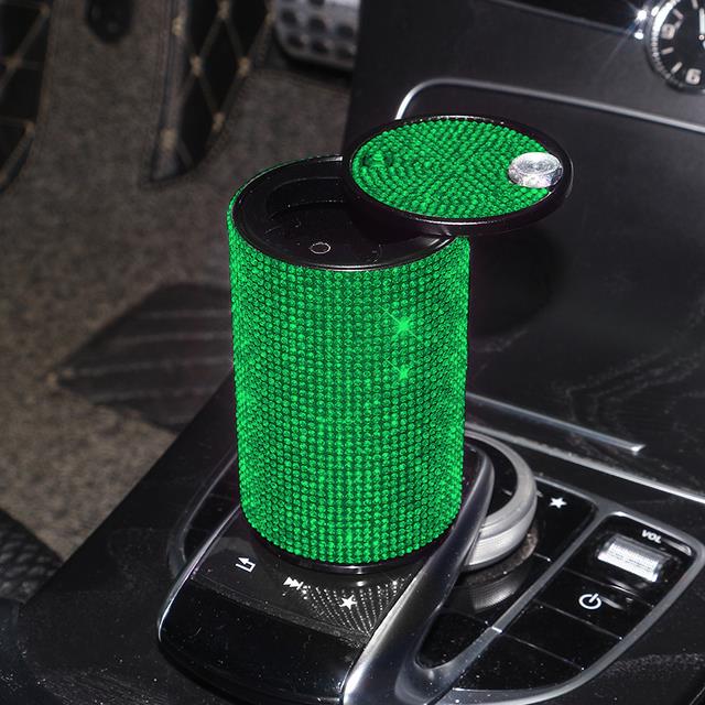 ❀♨ Car Cigarette Ashtray Vehicle Mini Tray Portable with Lid Smell Accessories for Women