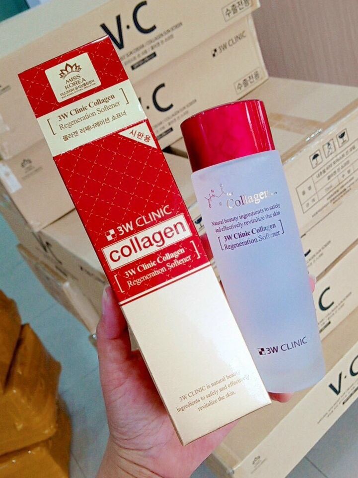 [HCM]Nước Hoa Hồng Dưỡng Trắng Da Chống Lão Hóa 3W Clinic Collagen Regeneration Softener 150ml