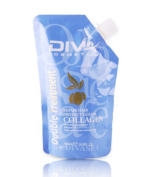 Kem ủ tóc siêu mượt Collagen DIVA Cosmetics Double Treatment 500m