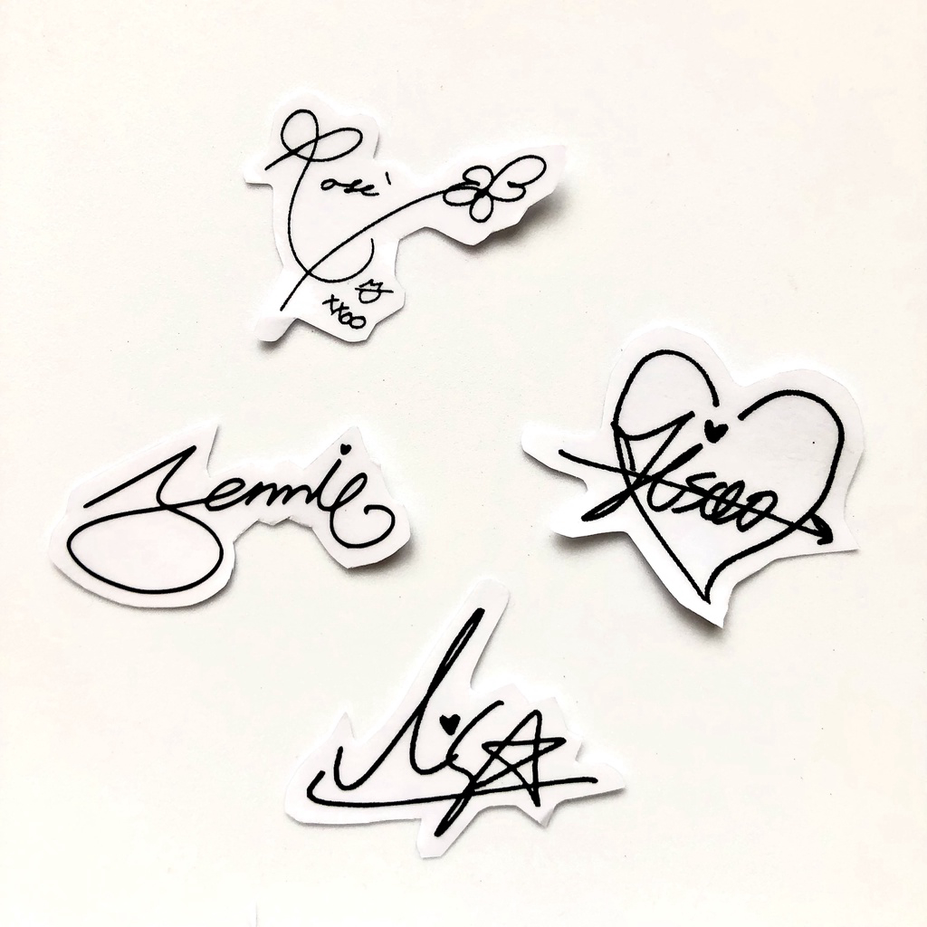 [kstuffind] BLACKPINK SIGNATURE STICKER TRANSPARENT TTD STIKER TANDA ...