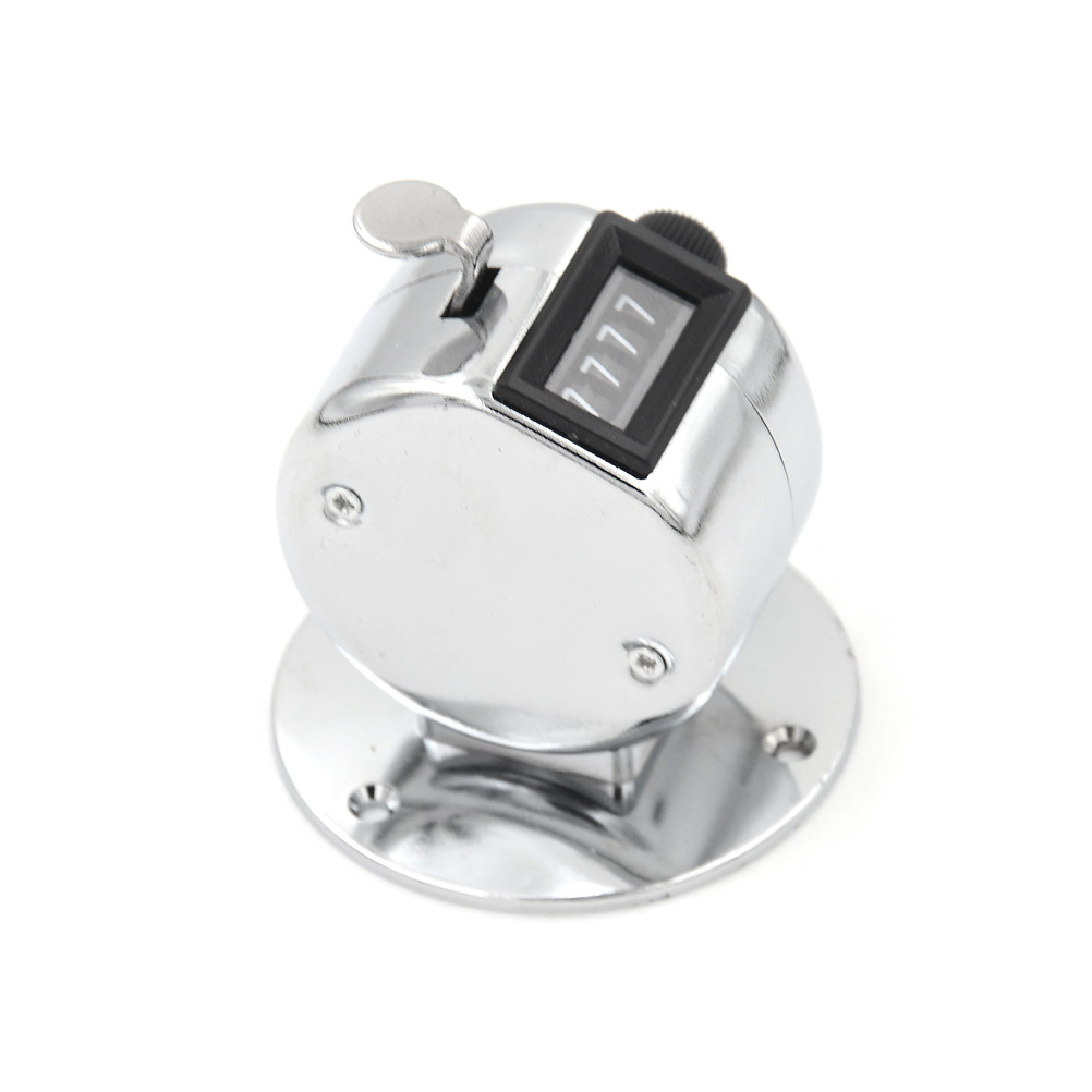 LEI 4 Digit Manual Hand Tally Mechanical Palm Click Counter Round Basecheapprice