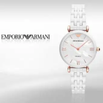emporio armani watches white ceramic