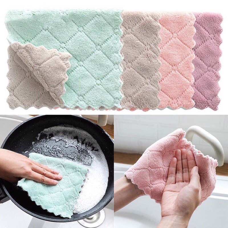 Khăn Lau Bàn 2 Mặt Siêu Thấm Hút