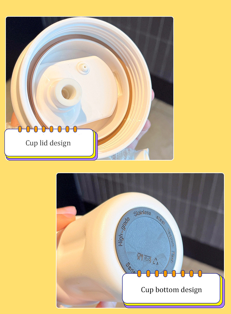 cup Simple coffee cup Convenient accompanying thermal insulation bottle Rope suction cup