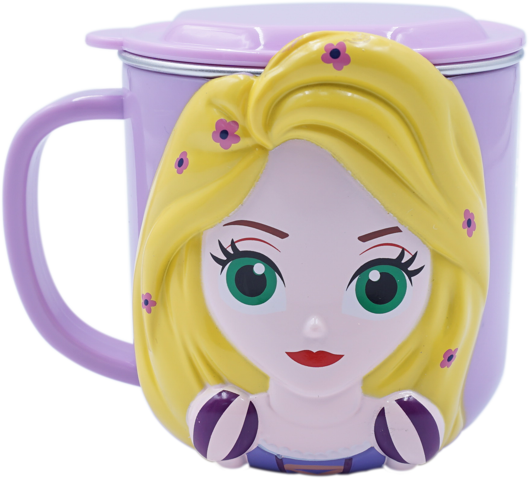 Ly giữ nhiệt Disney nổi 3D cho bé hình Frozen Car Minie Mickey Sulley Stitch Mike Princess có quai cầm tay siêu đáng yêu 260ml