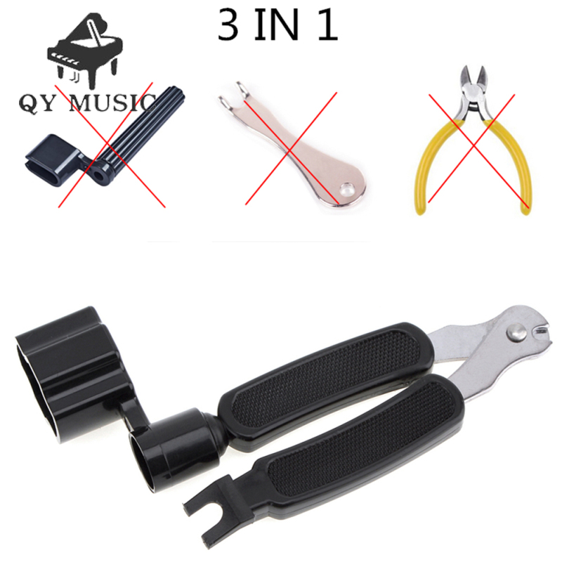 3 in 1 Multifunction Guitar Accessories Guitar Peg String Winder + String Pin Puller + String Cutter