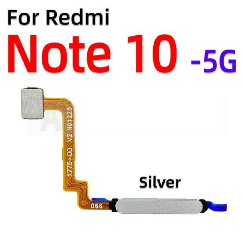 Touch ID Fingerprint For Xiaomi Redmi Note 10 5G 9 Pro 9S Sensor Scanner Home Return Key Button Flex Cable Phone Repair Part