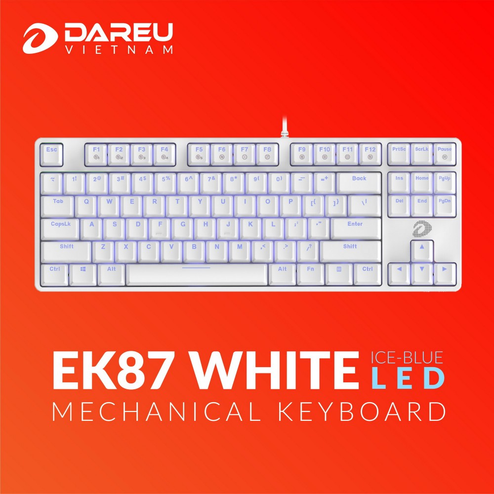 Bàn phím cơ Gaming DAREU EK87 Multi LED - Chính hãng