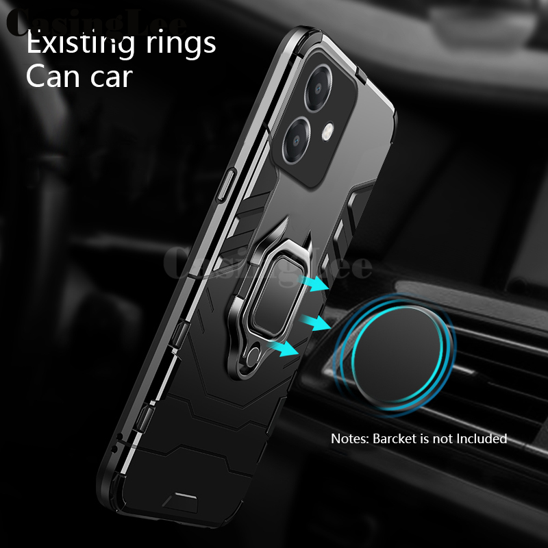 For OPPO A5i Case Shockproof Armor Stand with Holder Car adsorb Ring For OPPO A5i Back cover Phone Cases.