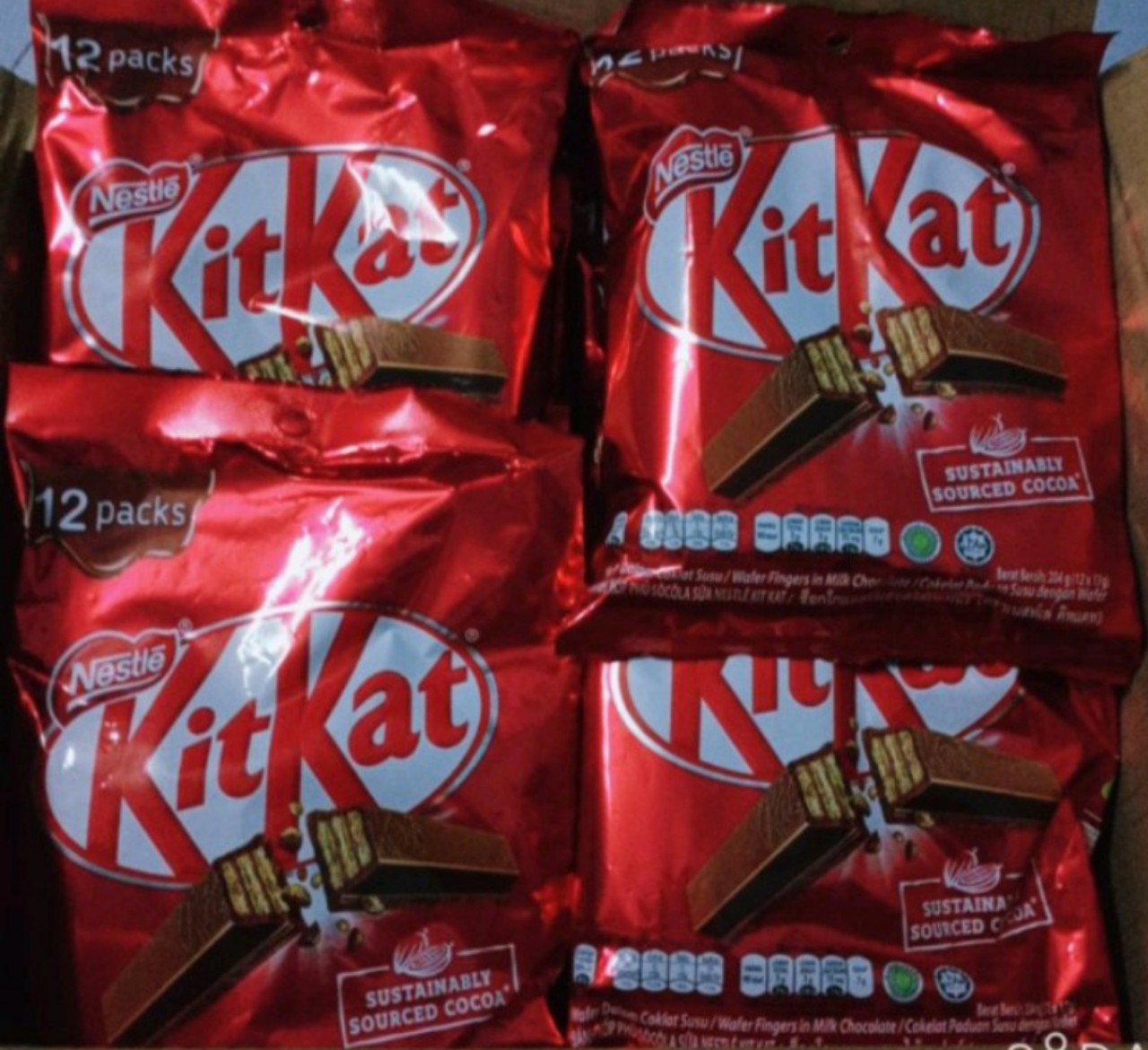 Bánh socola Kitkat Nestle' gói 10thanh 17g