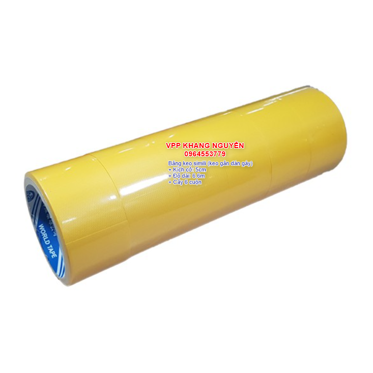 Băng Keo Simili (Khổ 50mm, Dài 6.6m, Cây 6 cuộn)