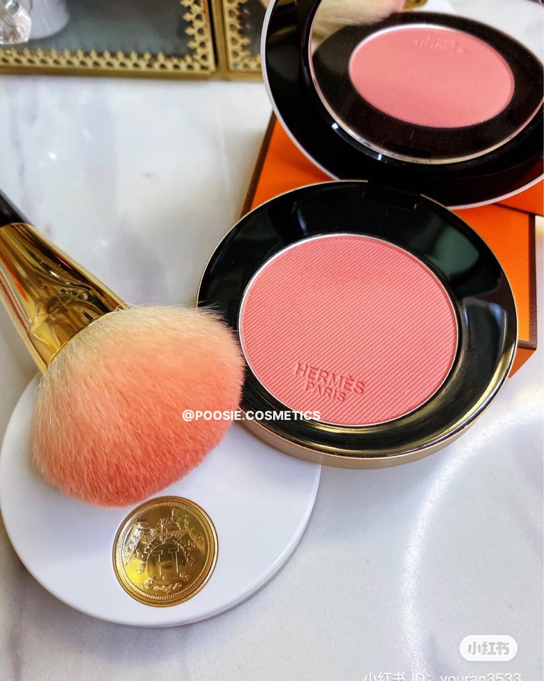 Phấn Má Hồng Rose Hermes Silky Blush Powder