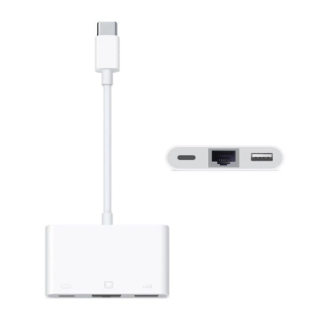 CÁP CHUYỂN ĐỔI HUB TYPE C TO LAN 3 IN 1  Lan + USB + TYPE C