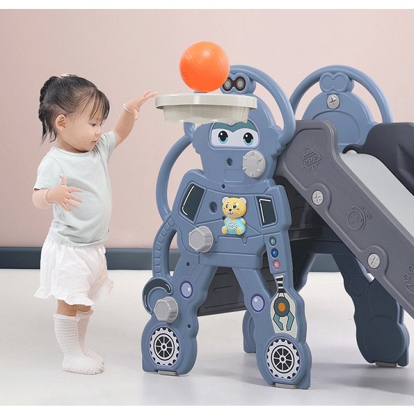 Cầu trượt cho bé,cầu trượt khủng long,robot cho bé từ 1-10 tuổi .Nhựa nguyên sinh an toàn cho bé