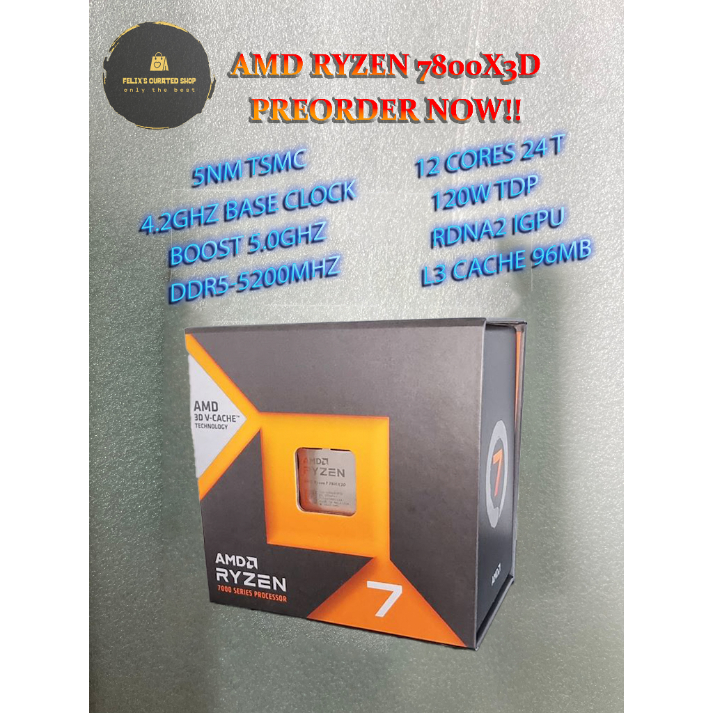 AMD Ryzen 7600X 5600X 7700X 7800X 7800X3D 5800X 5800X3D 5900X 5950X ...