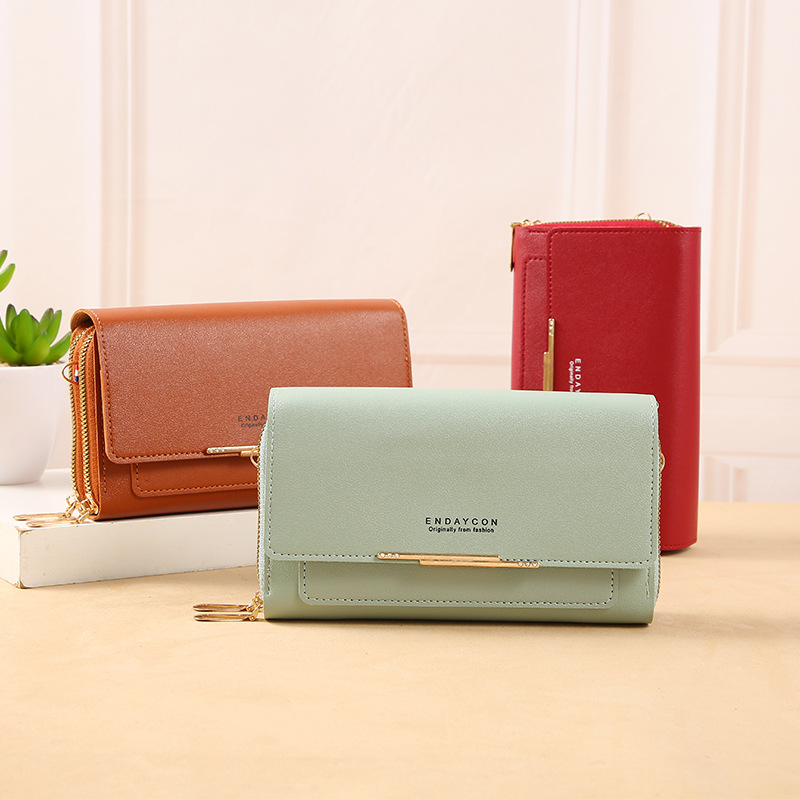 2022 Women's Wallet Korean Version Large Capacity Multifunctional Shoulder Bag Mid length Handheld Bag Zero Wallet Zongsheng