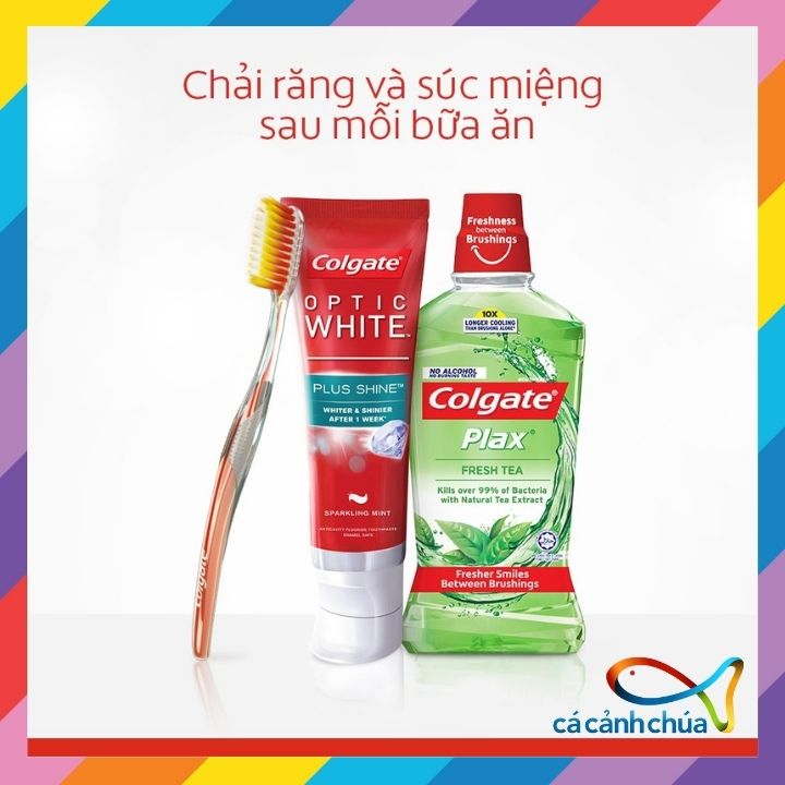 Combo 2 kem đánh răng Colgate Optic White Plus Shine làm trắng răng & sáng răng 100g