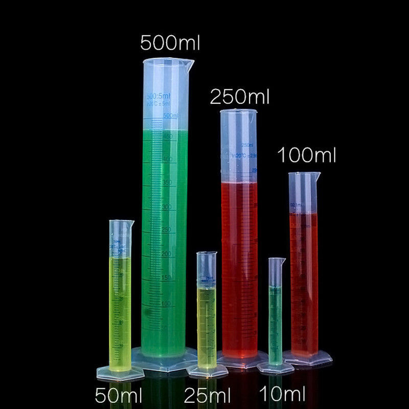 10Ml-500Ml Plastic Measuring Cylinder Graduated Cylinders Lab Supplies Laboratory Tools