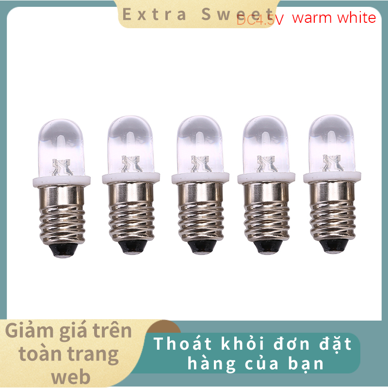 💖extra sweet 5 chiếc bóng đèn led e10 bóng đèn dụng cụ dc 3v 4.5v bóng đèn báo hiệu đèn pin