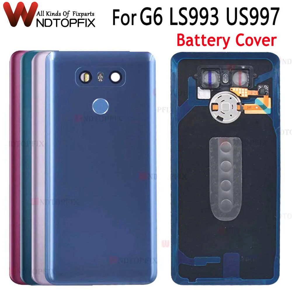 【Special Promotion】For LG G6 Battery Cover Door Case Housing With Camera Lens Fingerprint Flex Replacement Parts For LG G6 LS993 US997 Back Cover