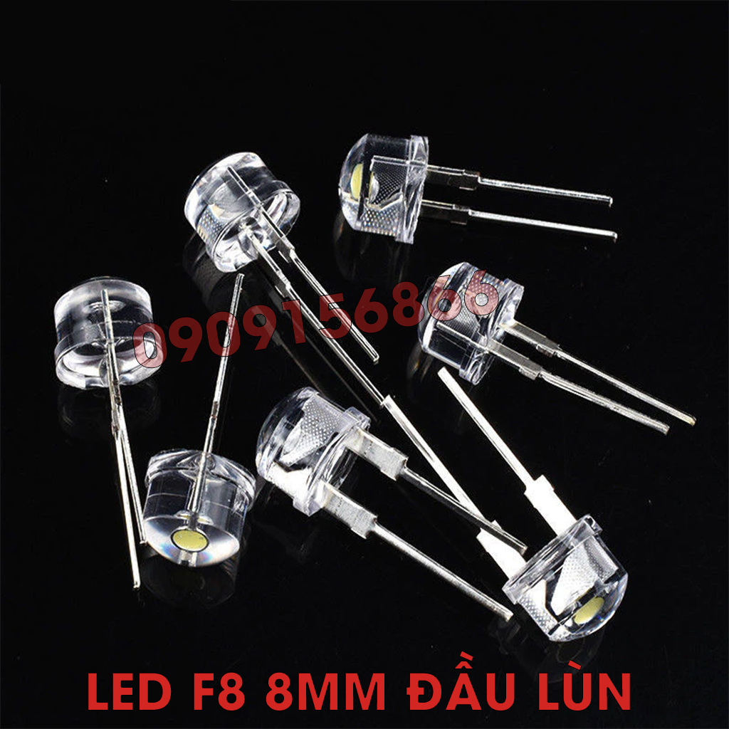 Đèn Led F8 8mm lùn (combo 10 led)