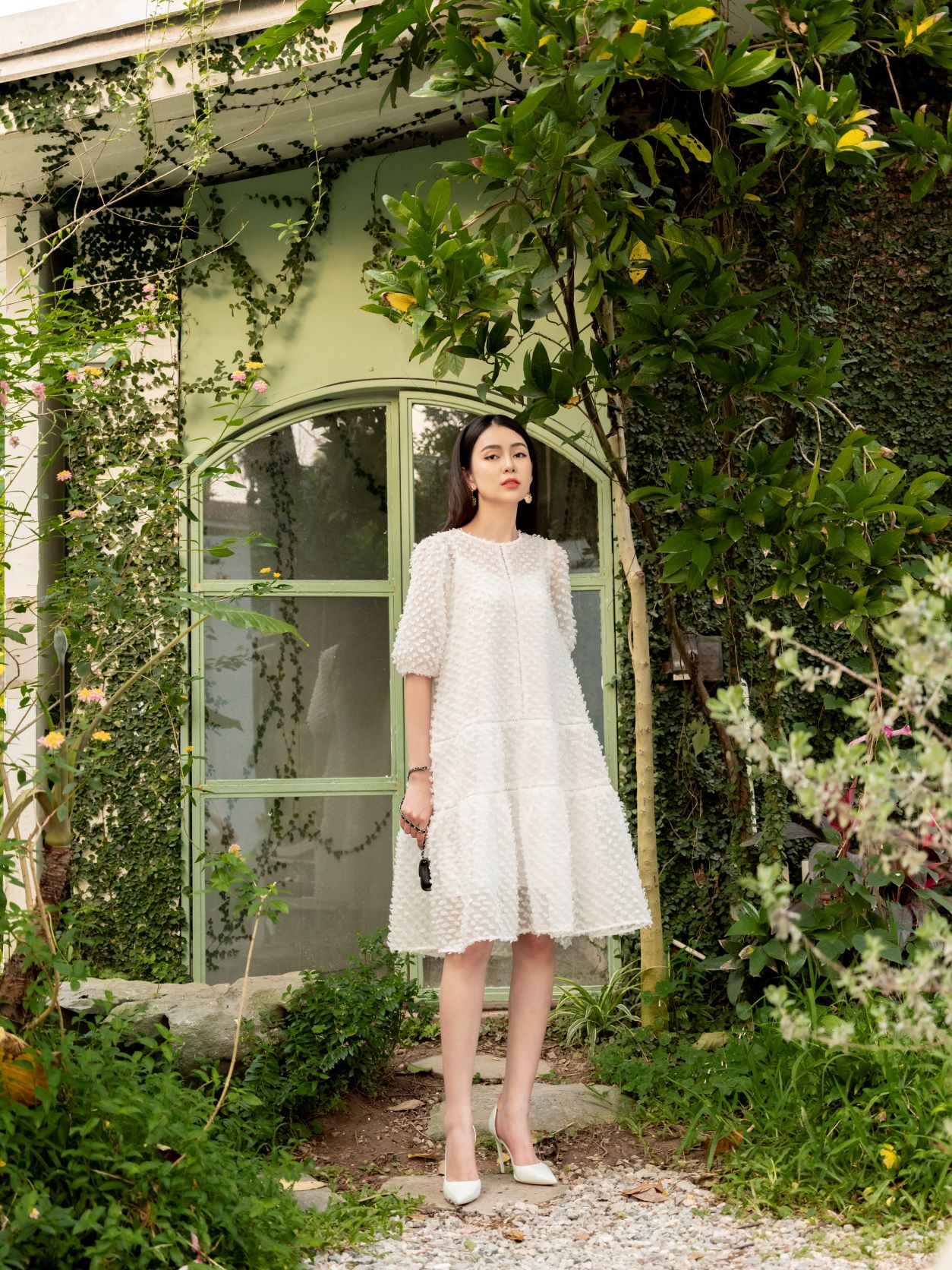 De Leah - Đầm Suông 3D Can Ren Thang