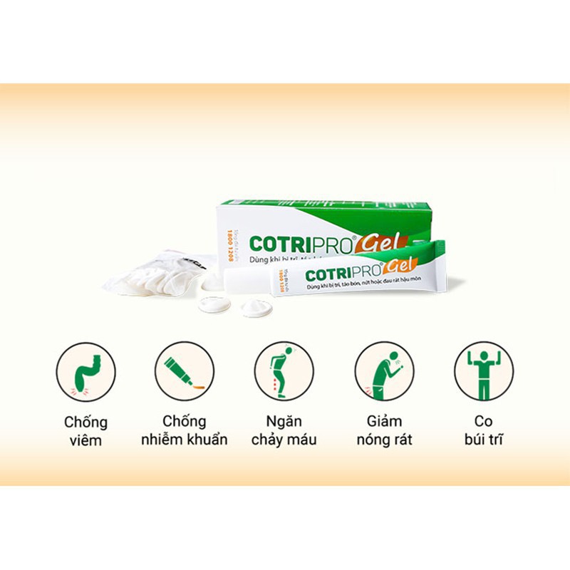 COTRIPRO - Gel Bôi Trĩ Nội, Trĩ Ngoại