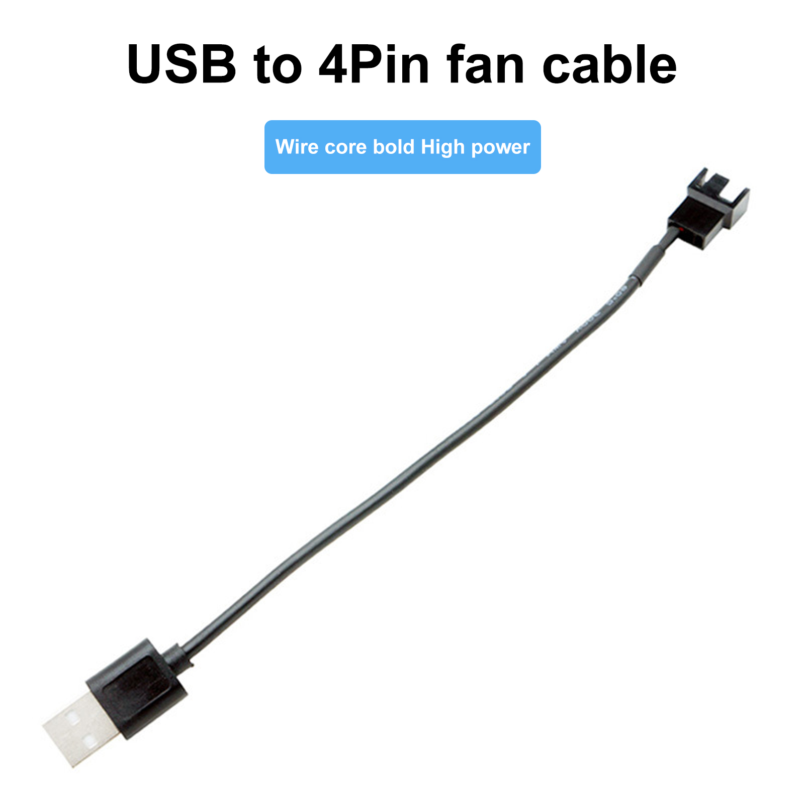 Large Storage Adapter Cable for High Current Devices Computer Fan Cable Universal Usb to 4pin Computer Cooling Fan Adapter Cable Efficient Cpu Cooler Adapter for Enhanced Cooling Ideal Cooling Fan for Computers