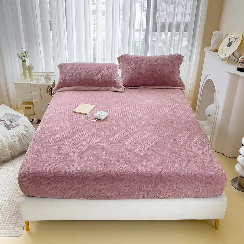 Sét Ga Gối Nỉ Nhung Sữa Nhập Khẩu Cao Cấp