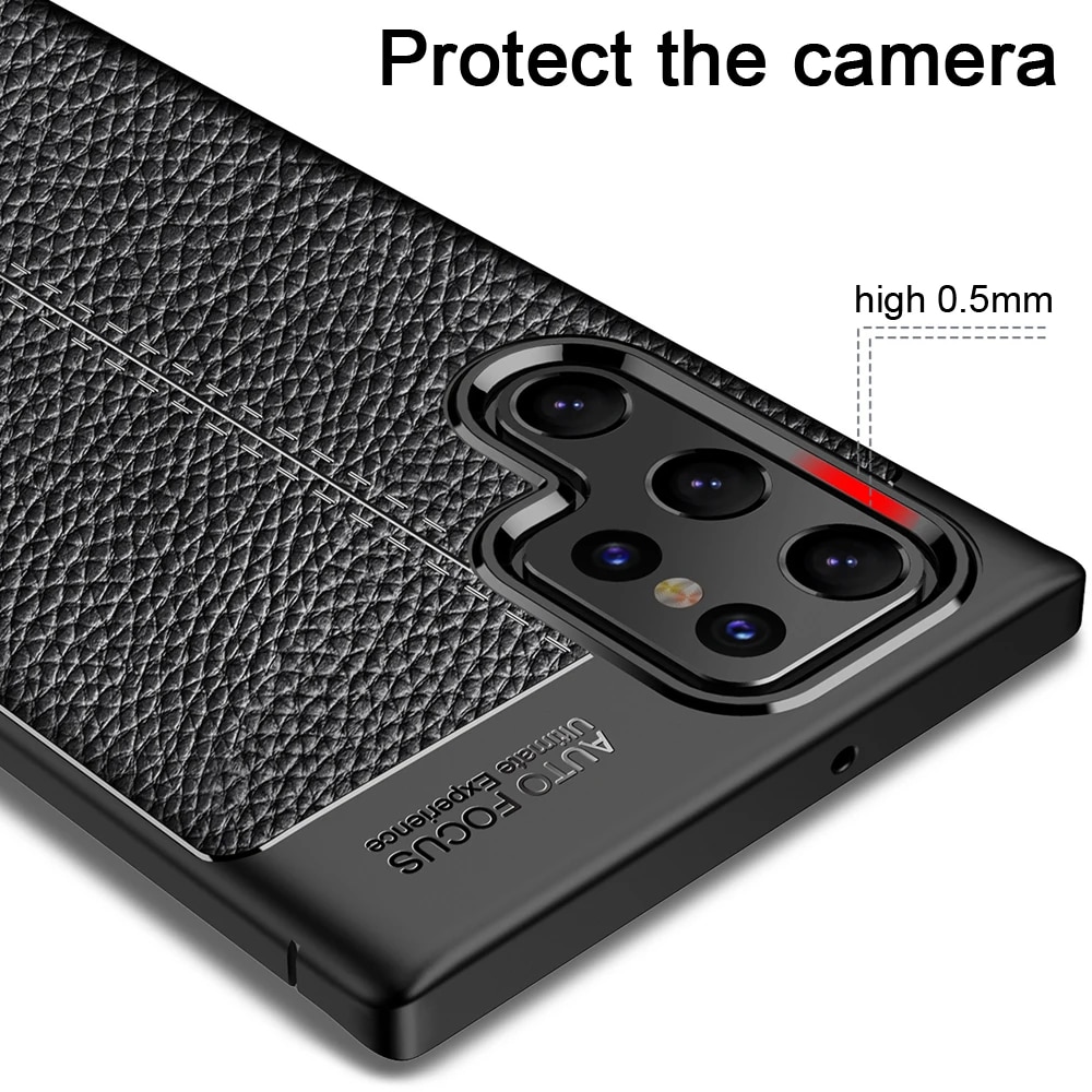 KEYSION Shockproof Case for Samsung S22 Ultra 5G S24+ Leather Texture Silicone Phone cover for Galaxy S23 Ulta S21 FE S20 FE. 
