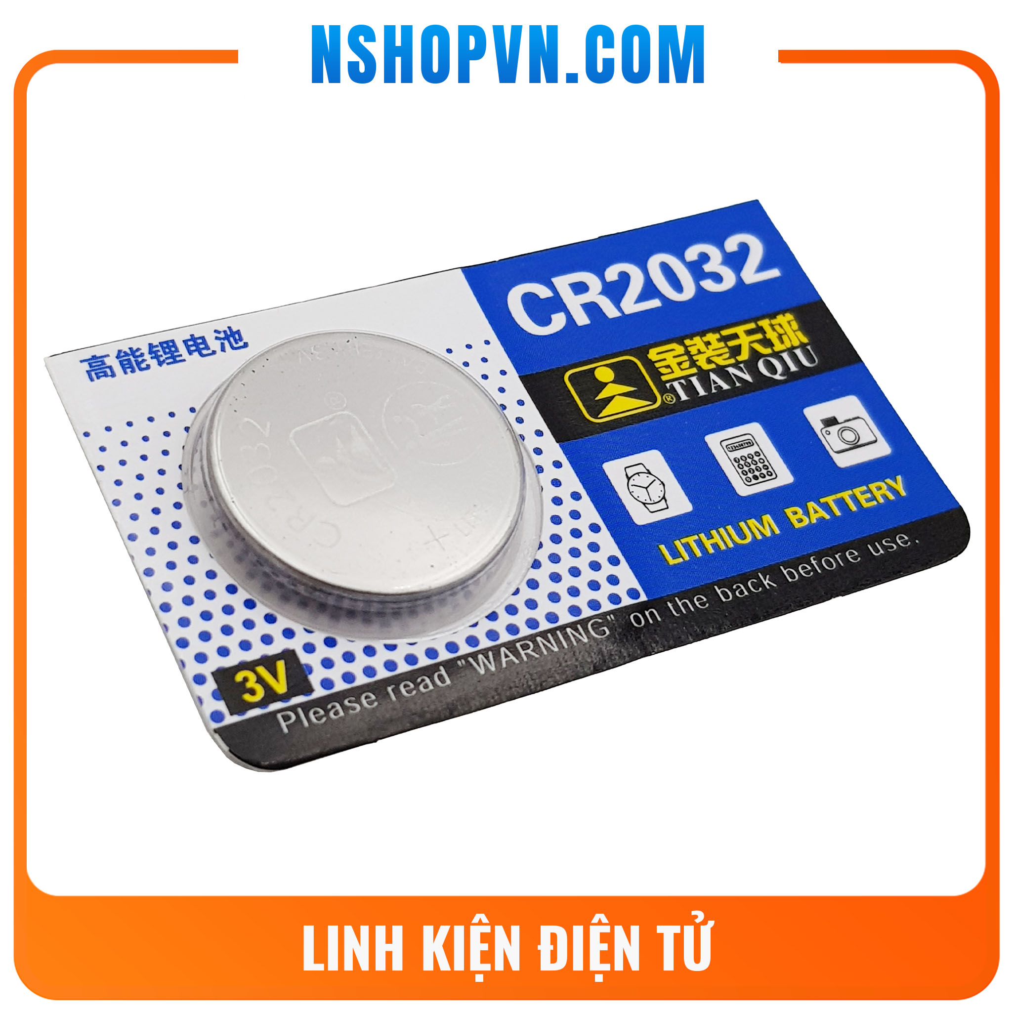 6 Pin cúc áo CR2032 3Volt