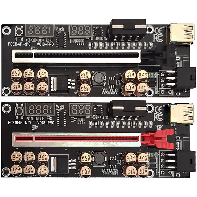 VER018 PRO PCI-E Riser Card USB 3.0 Cable 018 PLUS PCI Express 1X To 16X Extender PCIe Adapter for BTC Mining