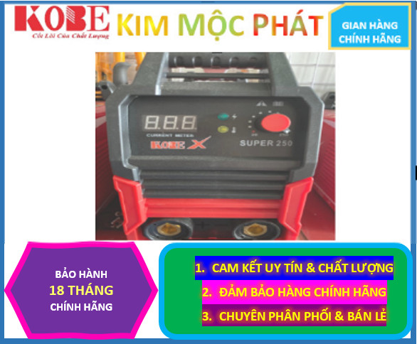 Máy Hàn que ARC 250A KOBE Nhật bản CHUYÊN DÙNG QUE 3.2 - 4.0