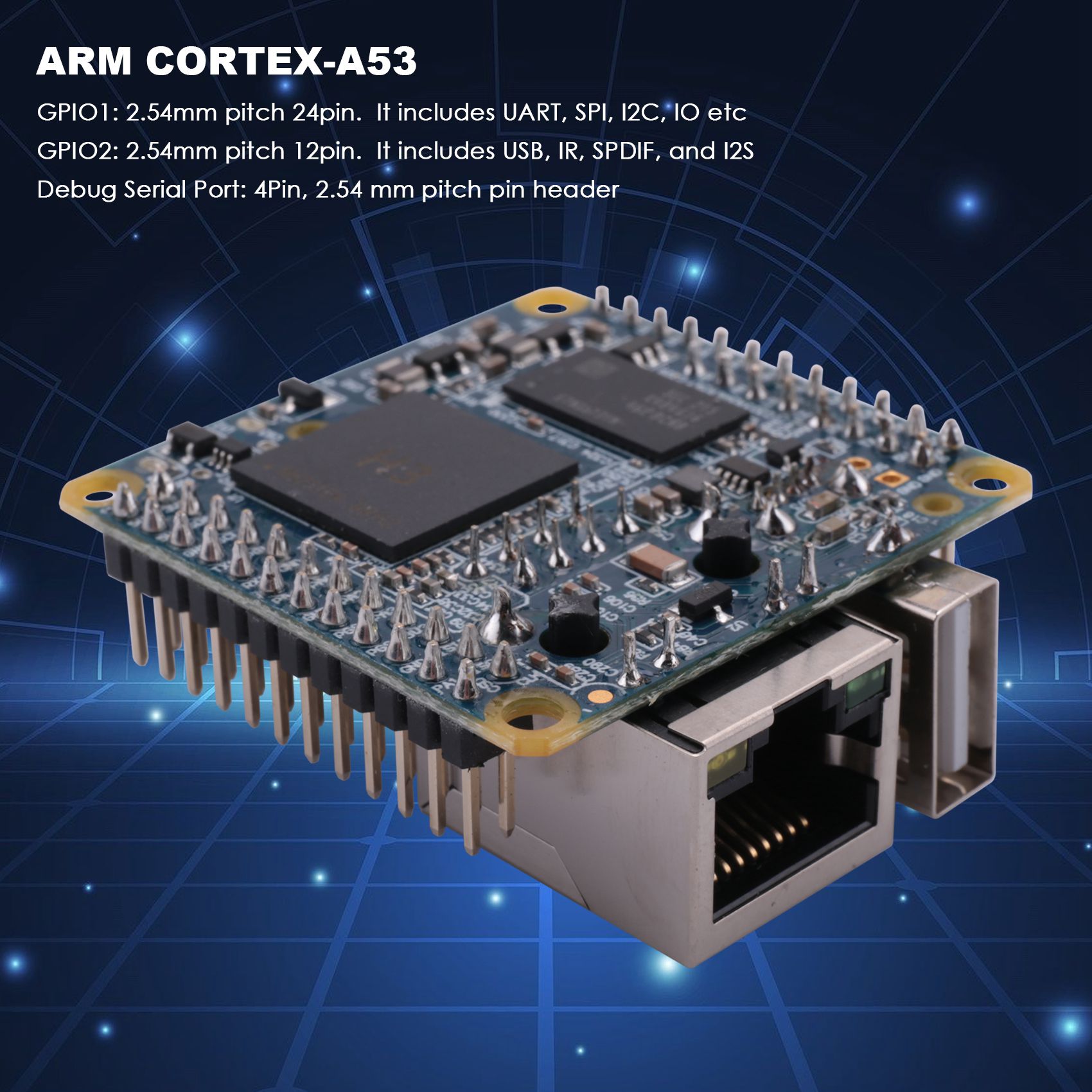 NanoPi NEO Open Source Allwinner H3 Development Board Super for Raspberry Pie Quad-Core Cortex-A7 DDR3 RAM 512MB Run Ubuntu Core