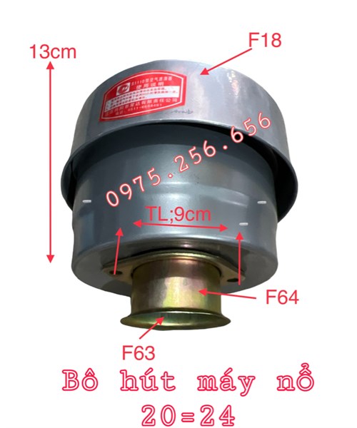 Bô hút máy nổ 20=24 s1110=s1115 bầu hút (