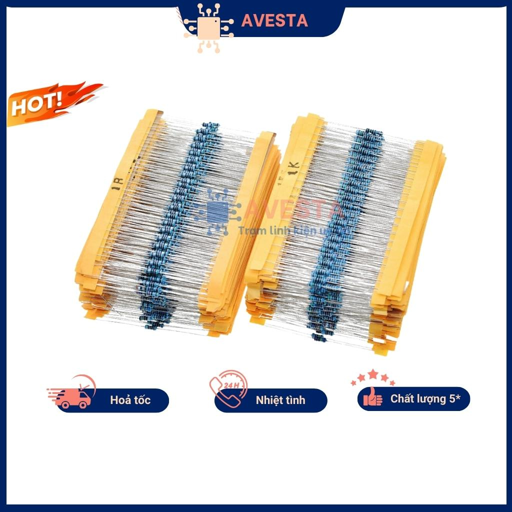 Điện trở vạch 1/4w 1k 1% chân đồng avesta