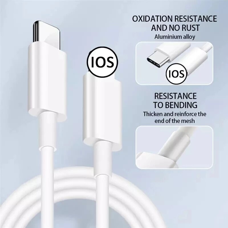Fast Charging 20W USB-C Type-C Cable Cord Charger for iPhone 1M 2M Fast charging Cable [cchoice]
