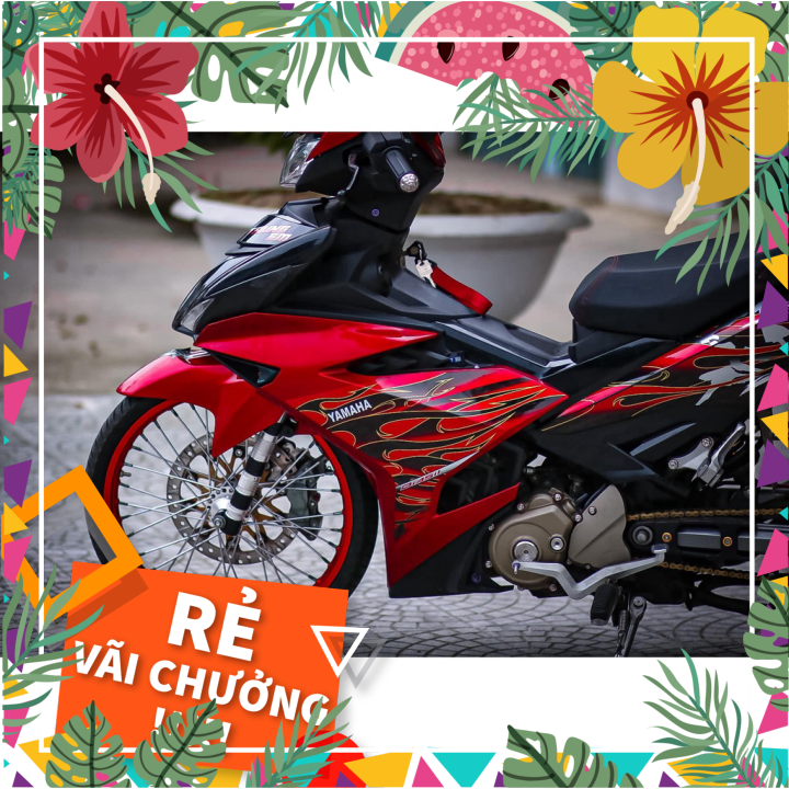 Tem rời exciter 150 đỏ đen - mẫu lửa 2023